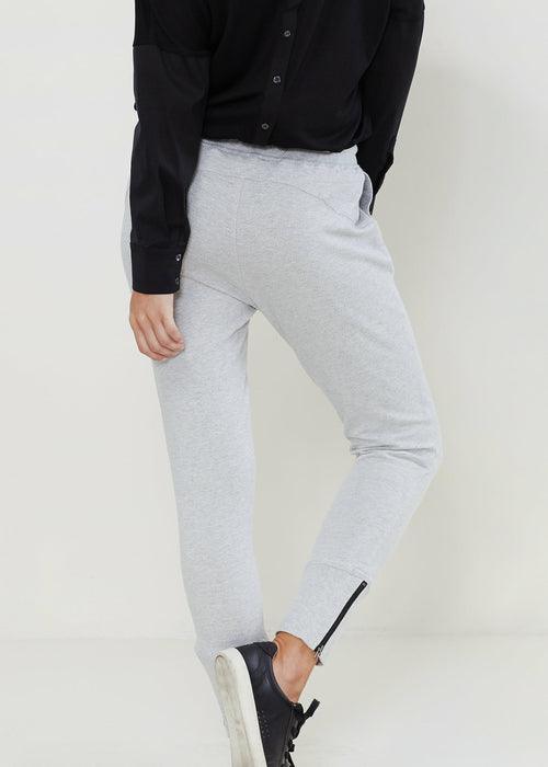 womens drawstring waist jogger pants-Women's Drawstring Waist Fitted Jogger Pants In Heather Grey-shopluxelook.store