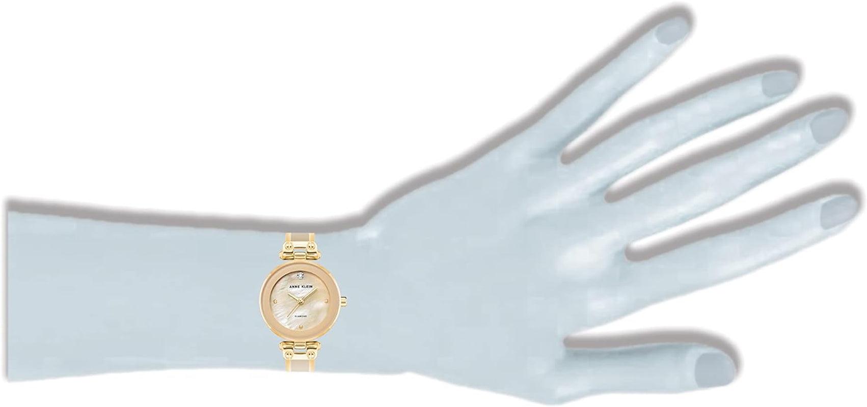 women's diamond bangle watch-Women'S Genuine Diamond Dial Bangle Watch-shopluxelook.store