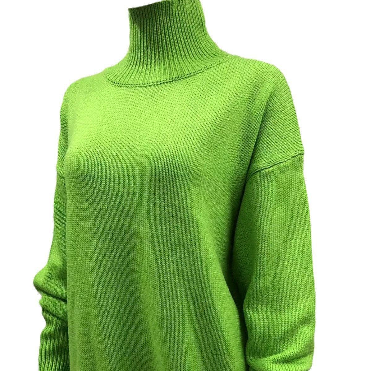 Women's Long - sleeved Pullover Solid Color Sweater - Luxury 0 by Shop Luxe Look