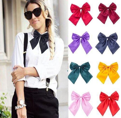 Women's professional dress female college wind Japanese and Korean version of the student bank hotel bow tie collar flower - Luxury 0 by Shop Luxe Look