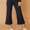 Women's Ribbed Crop Pants in Midnight - Luxury by Shop Luxe Look