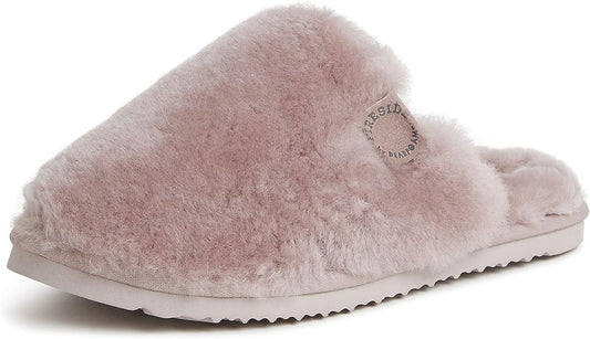 Women'S Shelly Beach All over Shearling Easy On/Off Scuff Slipper - Luxury by Shop Luxe Look