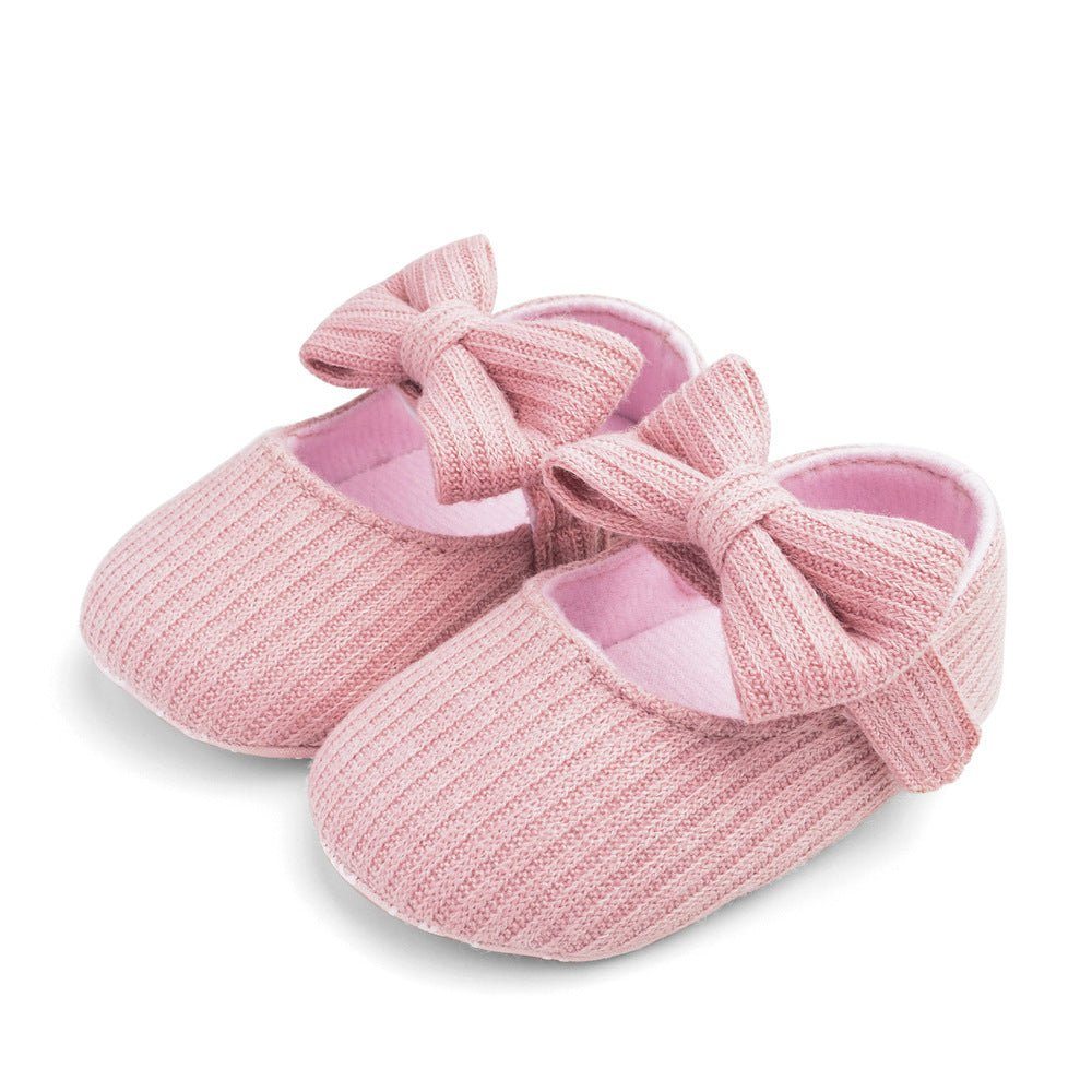 wool flower baby princess shoes-Wool Flower Baby Soft Sole Walking Shoes-shopluxelook.store