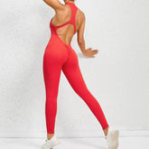 Zippered Yoga Fitness Jumpsuit with Tummy Control and Butt Lifting Sportswear - Luxury 4 by Shop Luxe Look